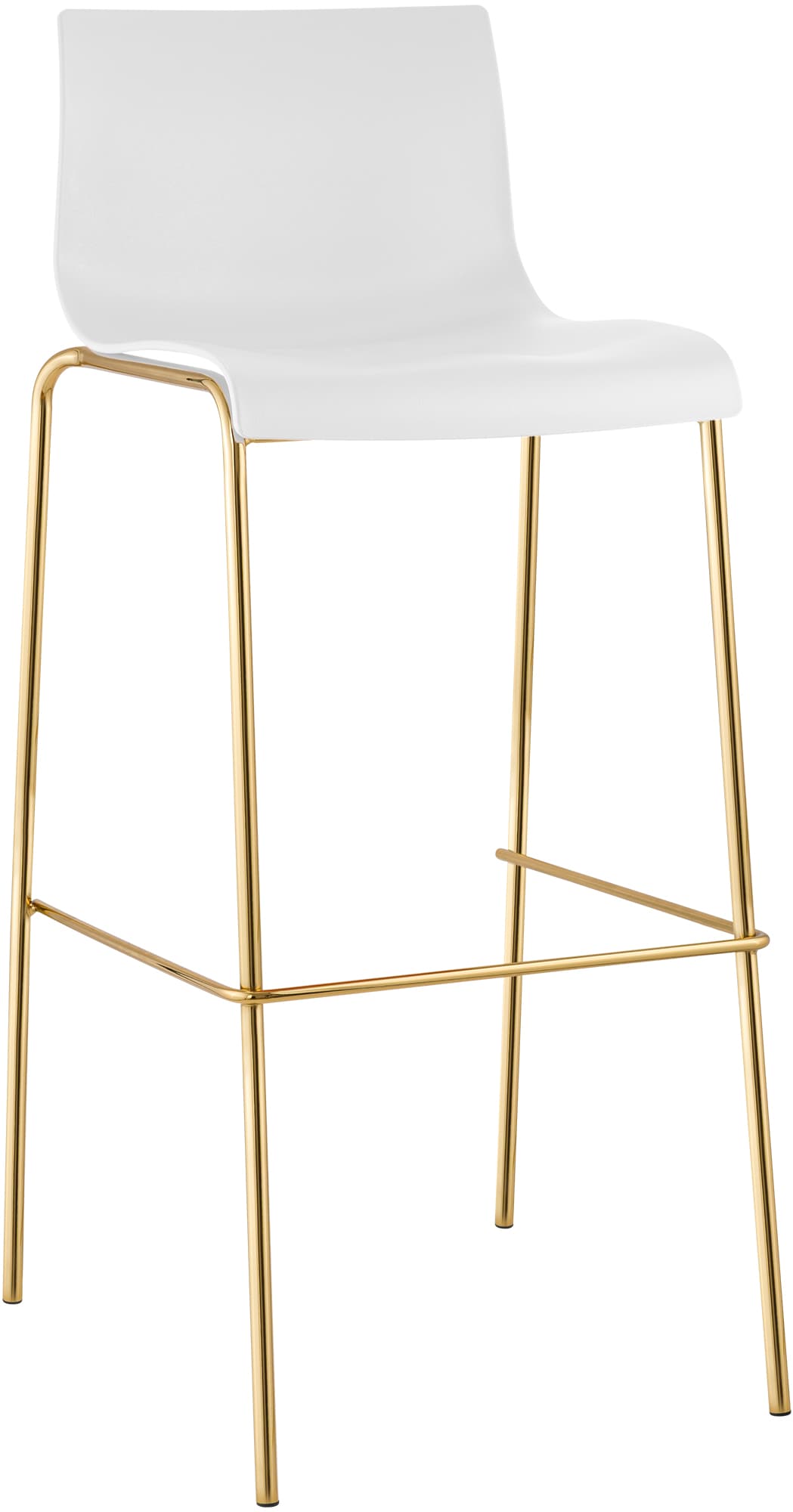 Barhocker Hover Kunststoff Vierfußgestell Gold CLP