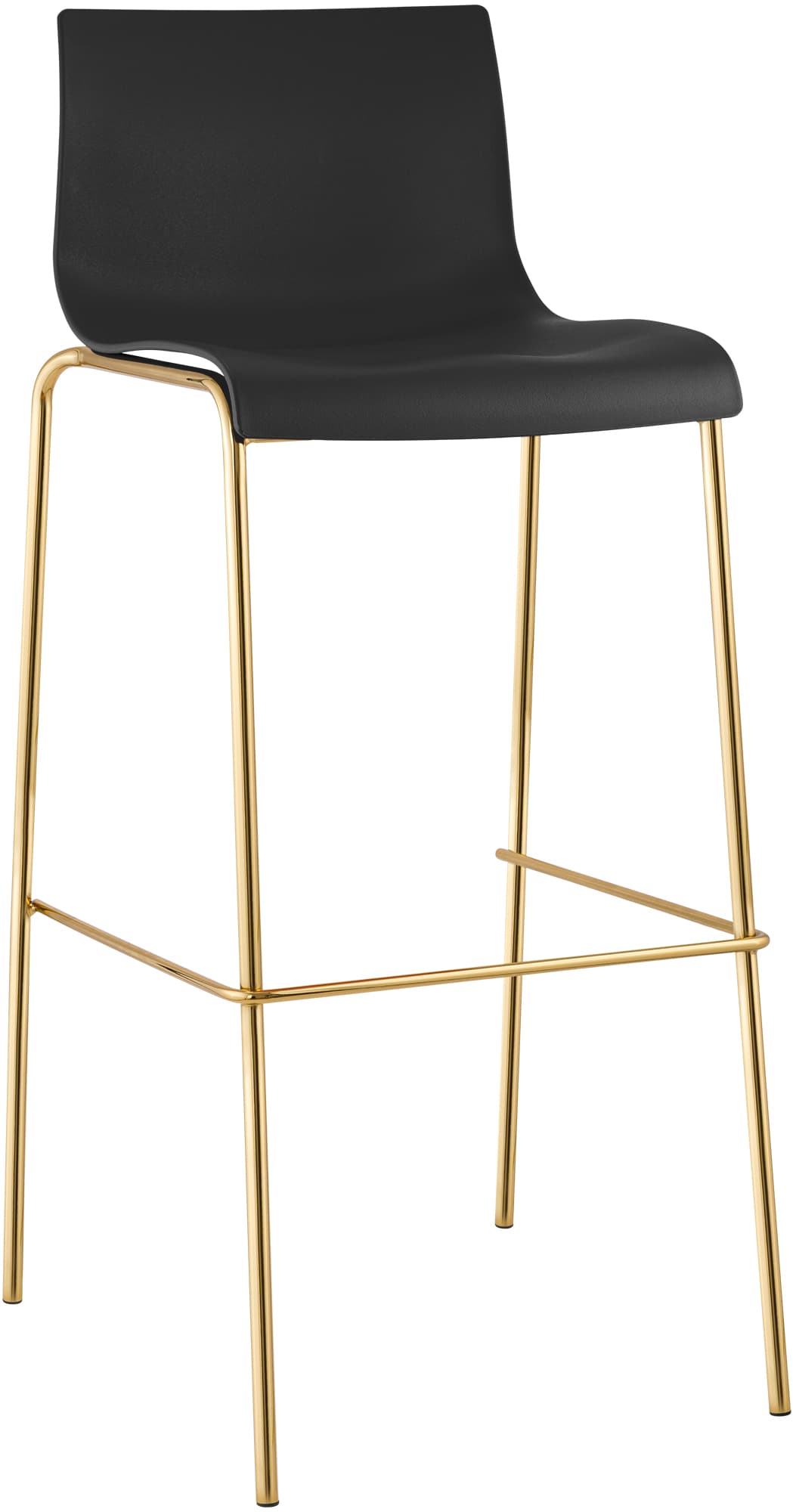 Barhocker Hover Kunststoff Vierfußgestell Gold CLP