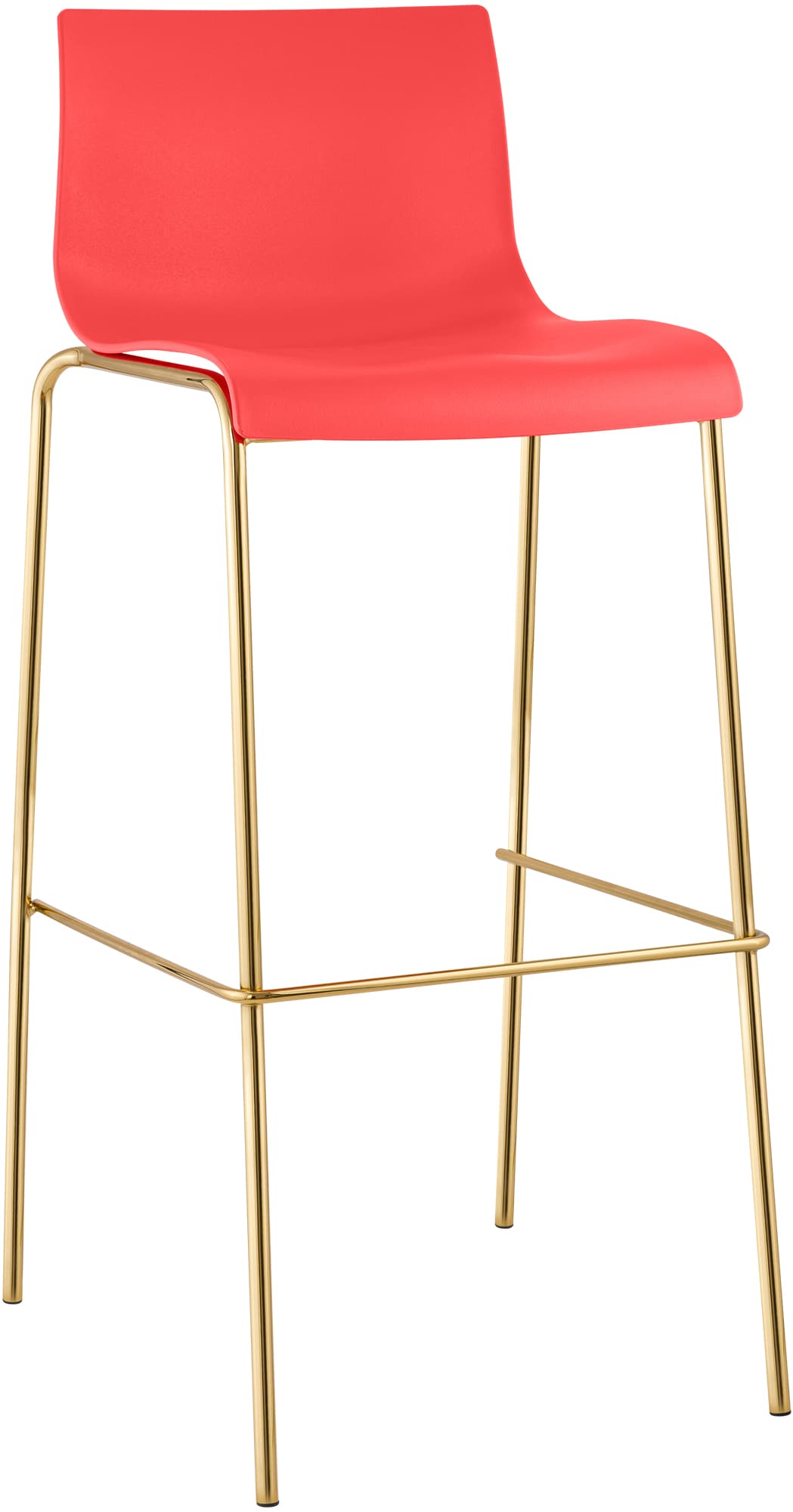 Barhocker Hover Kunststoff Vierfußgestell Gold CLP