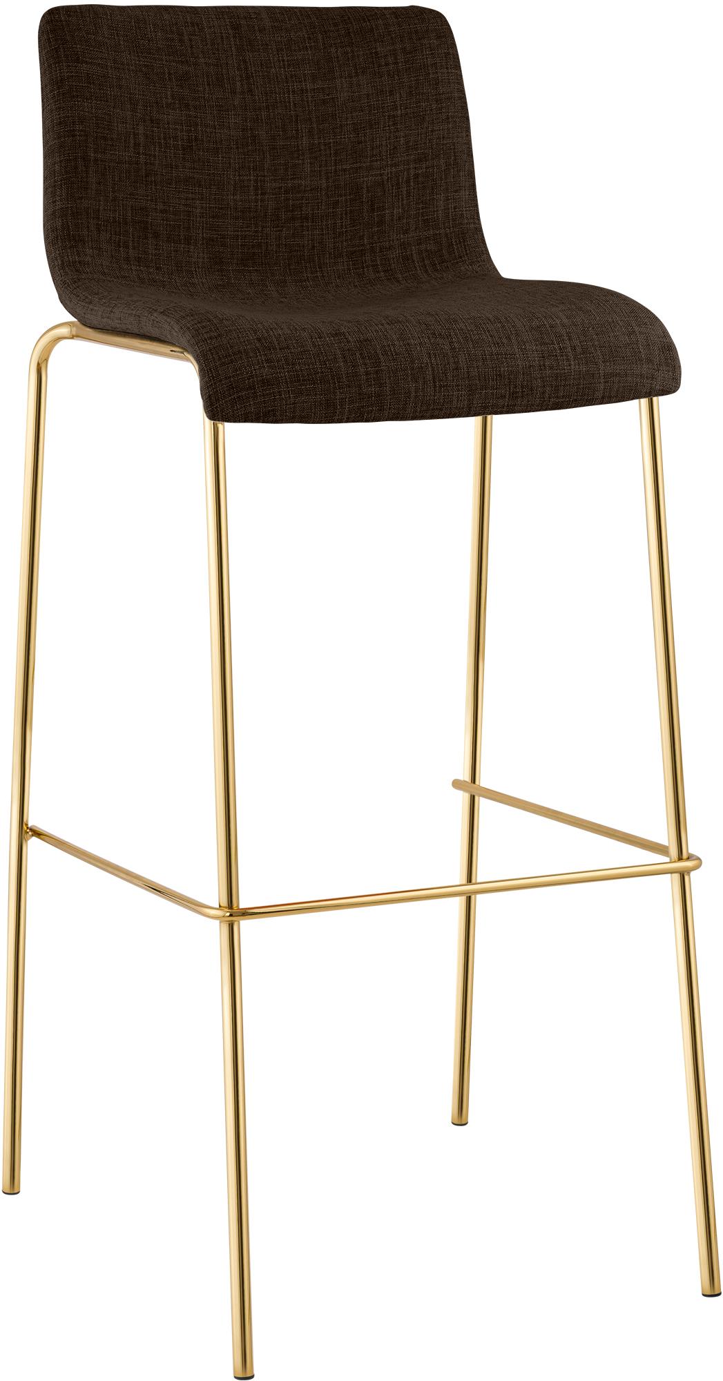 Barhocker Hover Stoff Vierfußgestell Gold CLP