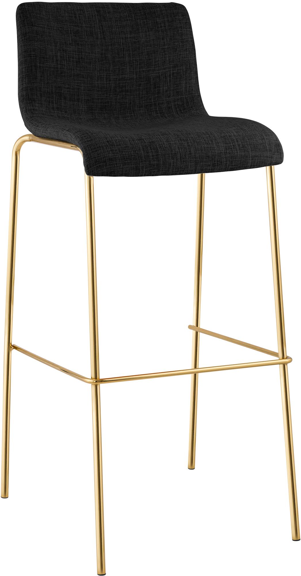 Barhocker Hover Stoff Vierfußgestell Gold CLP