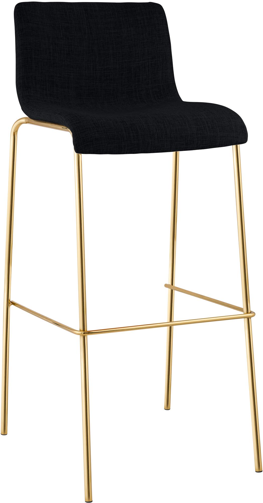 Barhocker Hover Stoff Vierfußgestell Gold CLP